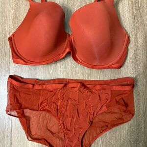 Adore Me Rust orange Lingerie Set